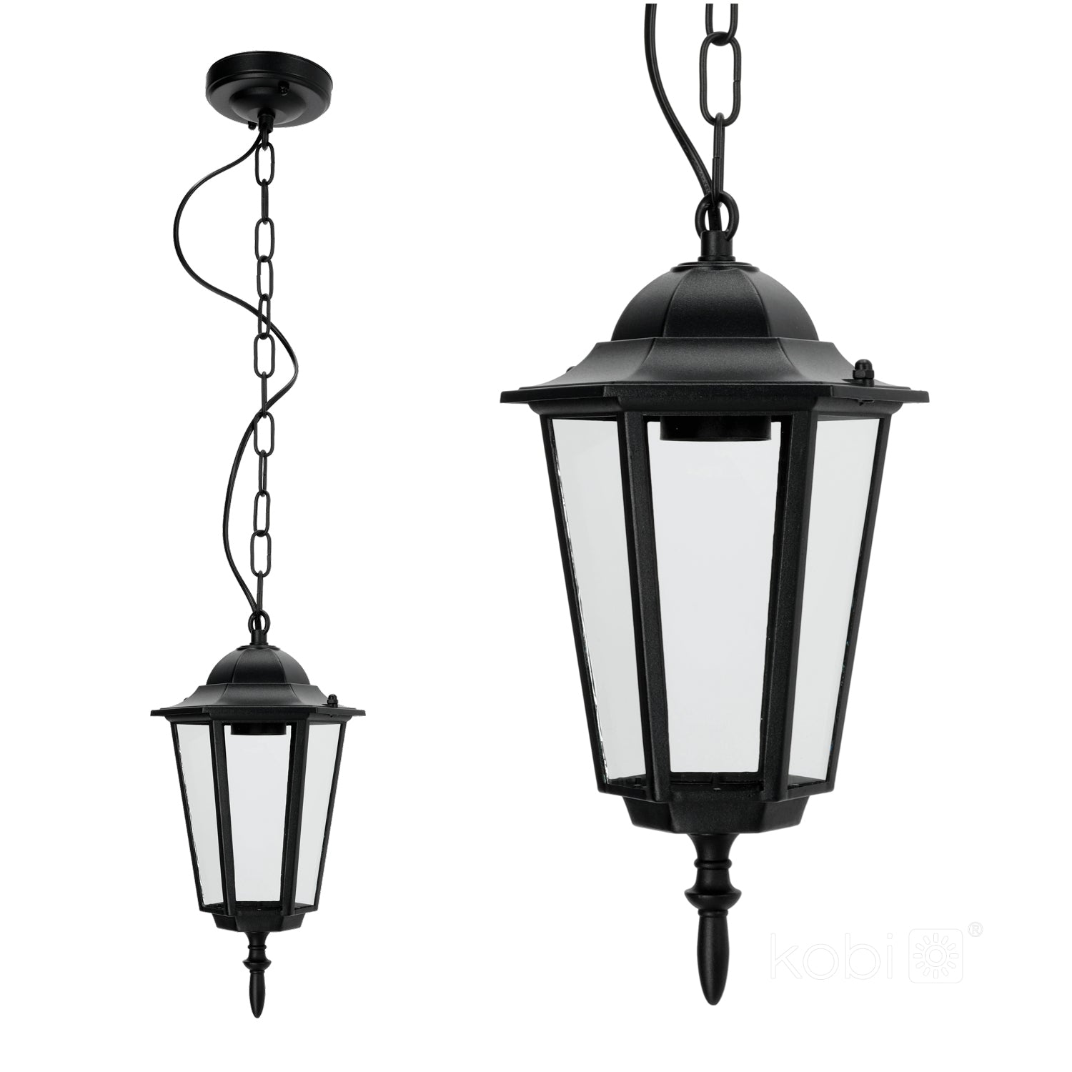 Garden hanging lamp LO4105 1xE27 IP54 black Kobi