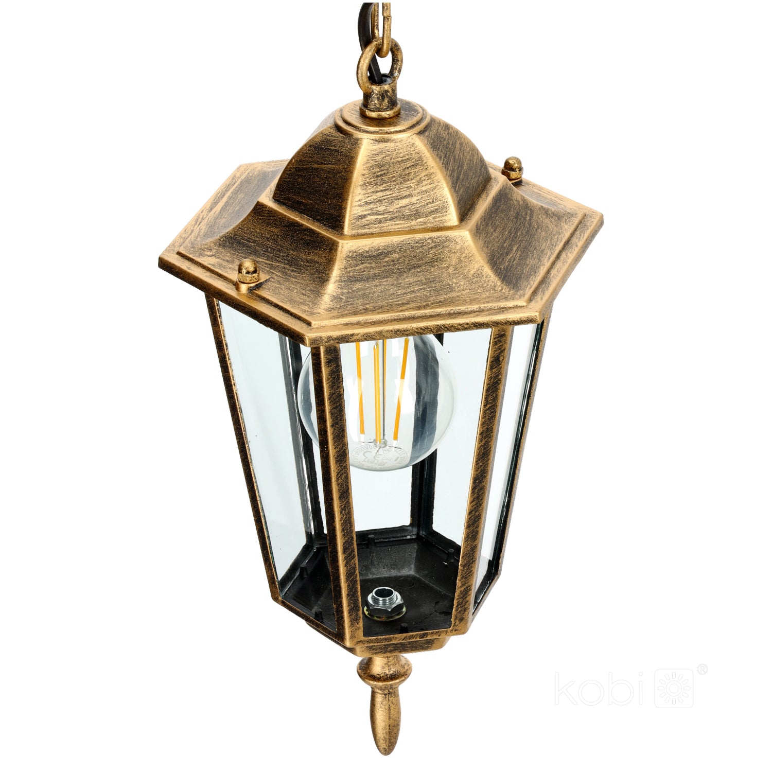 Garden hanging lamp LO4105 1xE27 IP54 gold Kobi