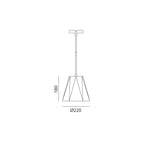 Hanging lamp PITTORE W 1XE27 white Art of Light