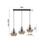 Hanging lamp QUELL BOHO 3xE27 LLS