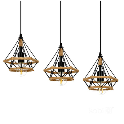 Hanging lamp QUELL BOHO 3xE27 LLS