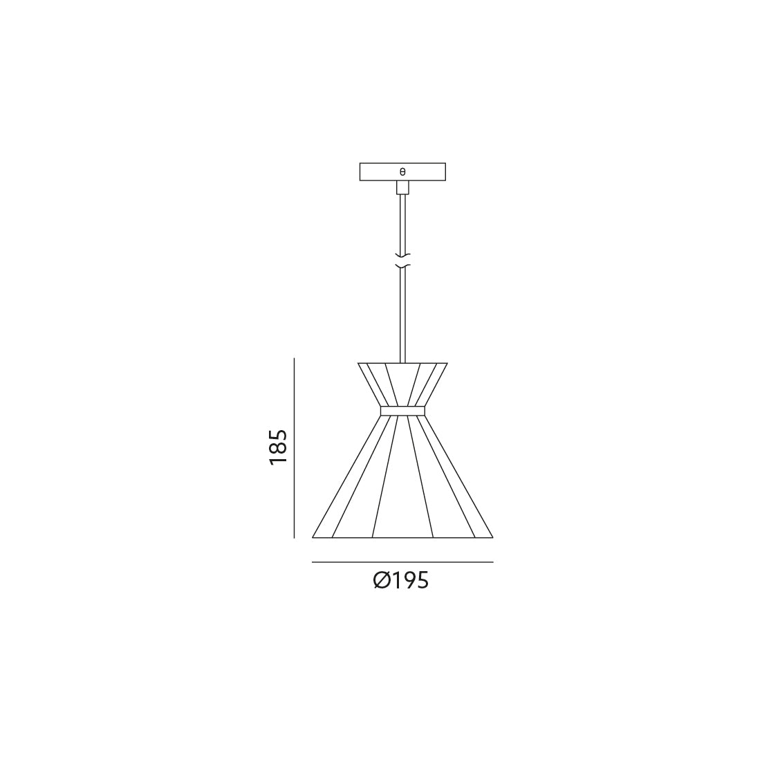 Hanging lamp SOLE 1xE27 white Art of Light
