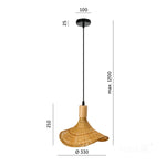 Hanging lamp SOLIX BAMBOO 1xE27 LLS