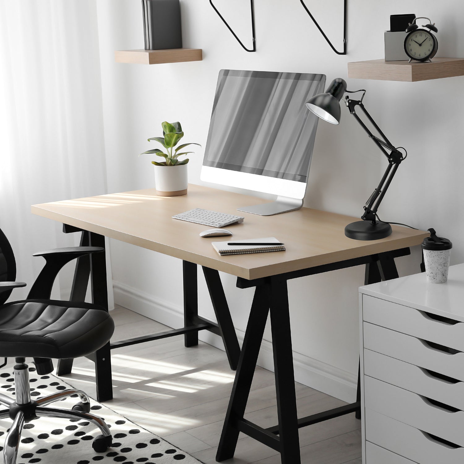 Desk lamp AURIQ 1xE27 Black LED2B