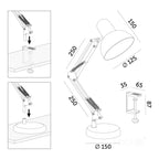 Desk lamp AURIQ 1xE27 blue LED2B
