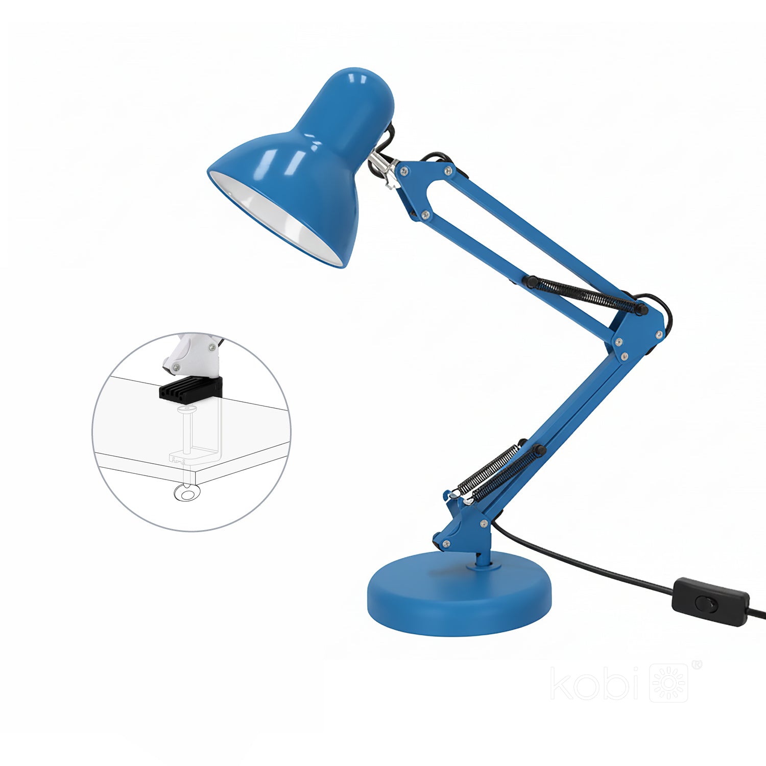 Desk lamp AURIQ 1xE27 blue LED2B