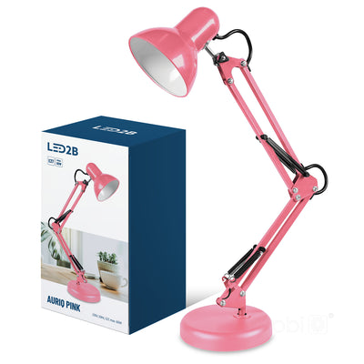 Desk lamp AURIQ 1xE27 pink LED2B