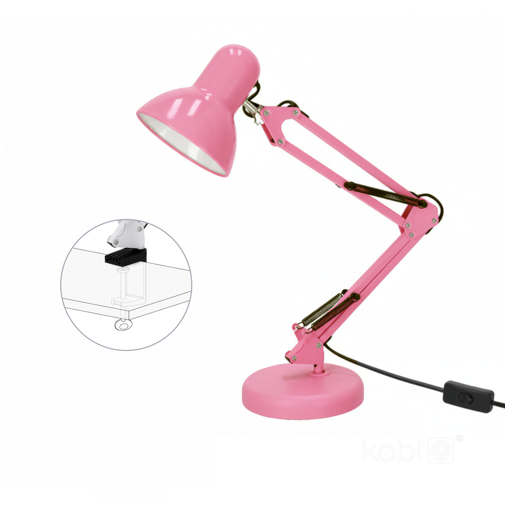 Desk lamp AURIQ 1xE27 pink LED2B