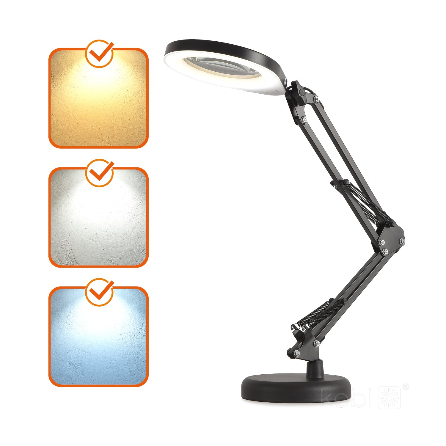 Desk lamp LED AURIQ LOUPE 10W 3CCT black LED2B