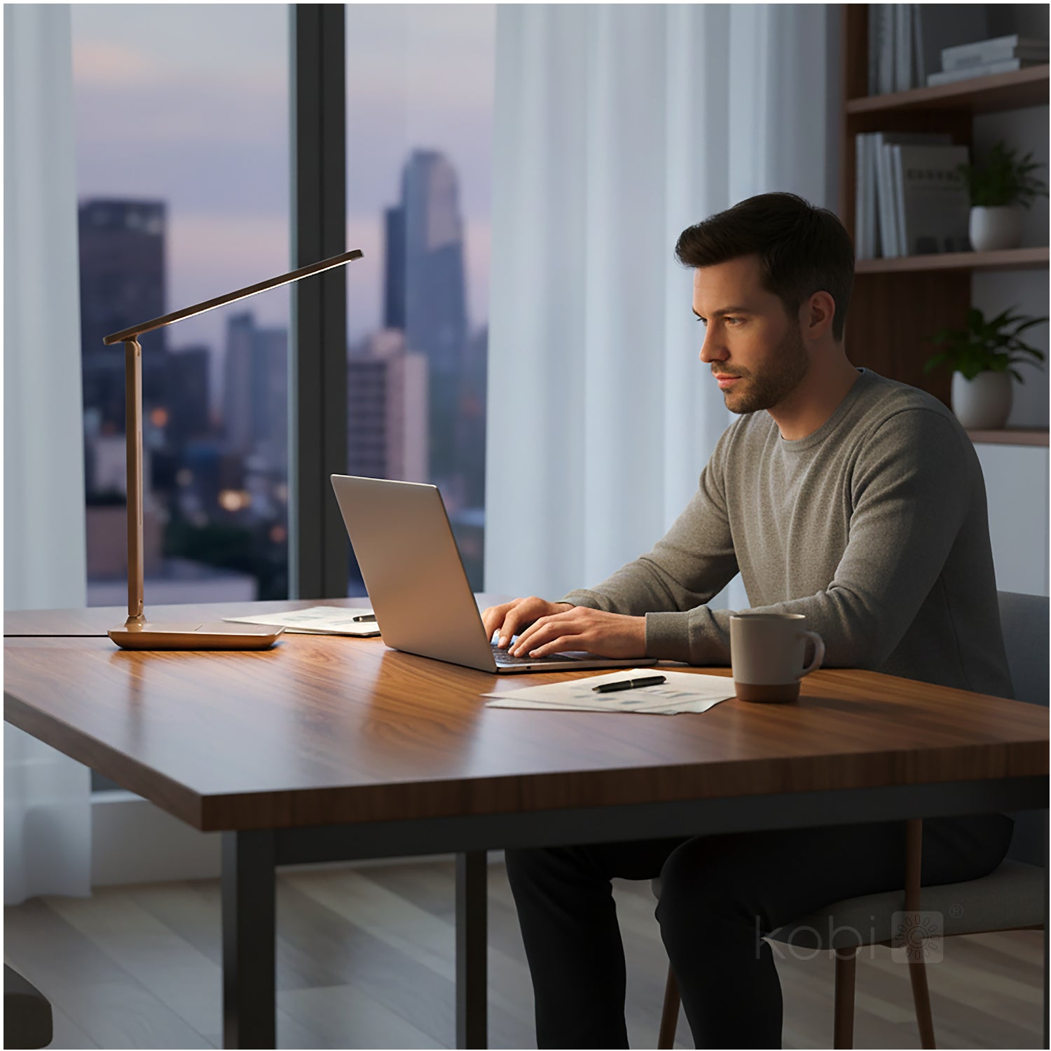 Desk lamp LED NOBLITE N 7W 3CCT brown LED2B