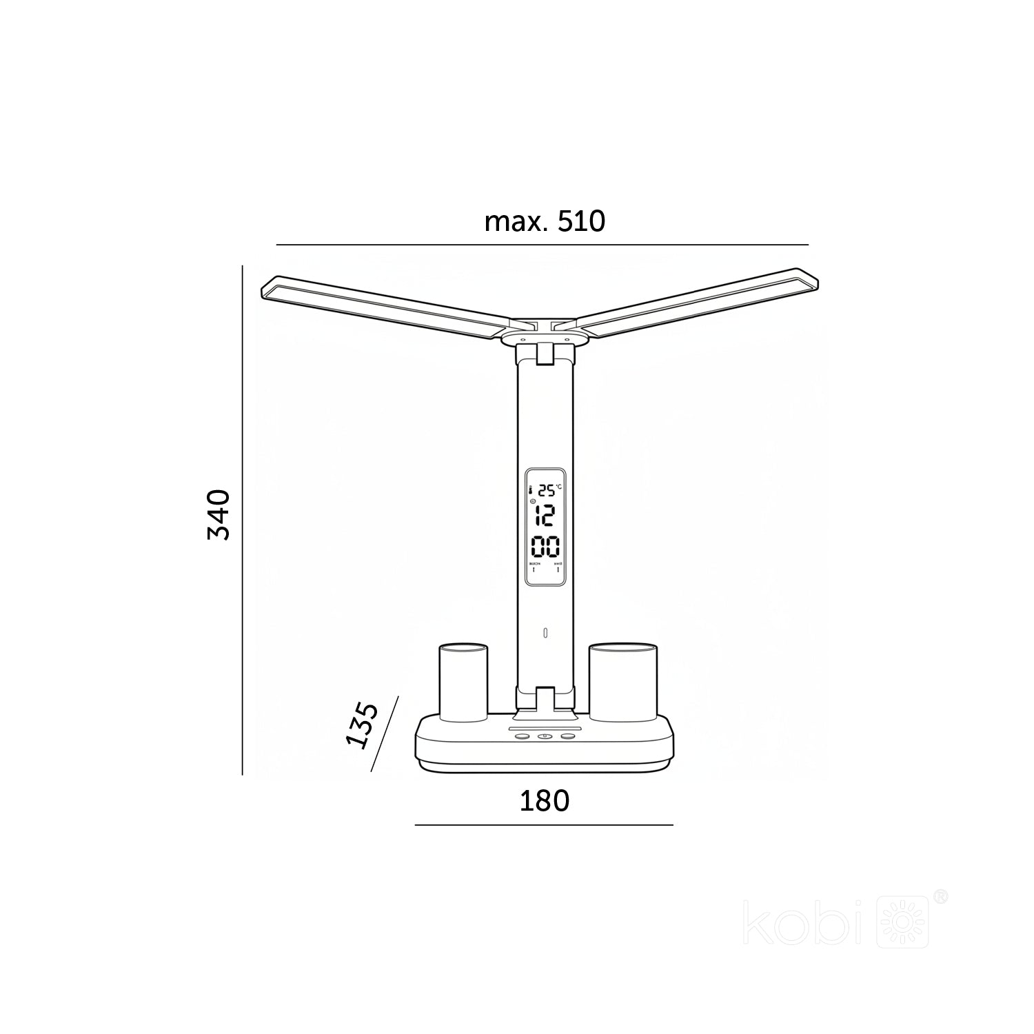 Desk lamp LED NOBLITE P 5W 3CCT black LED2B