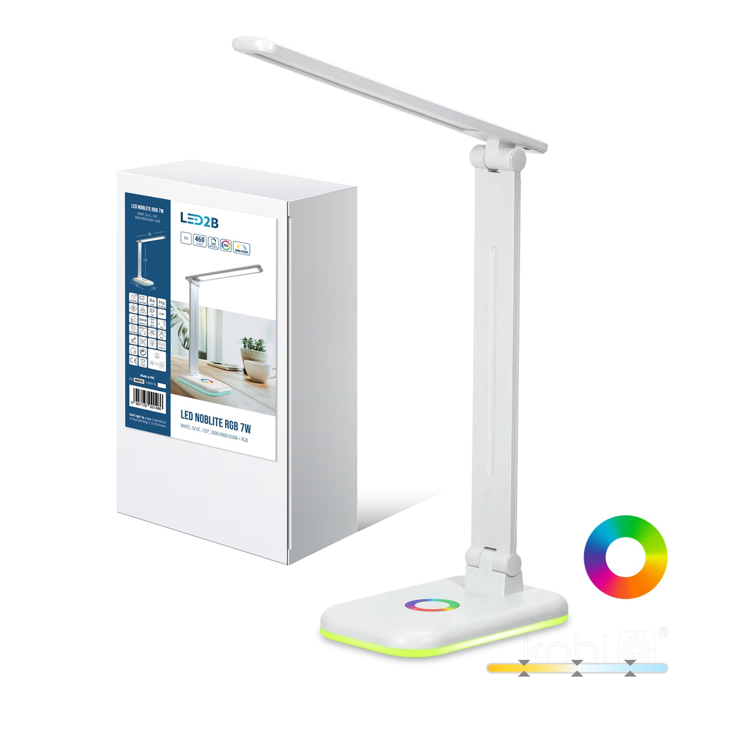 Desk lamp LED NOBLITE RGB 7W 3CCT white LED2B