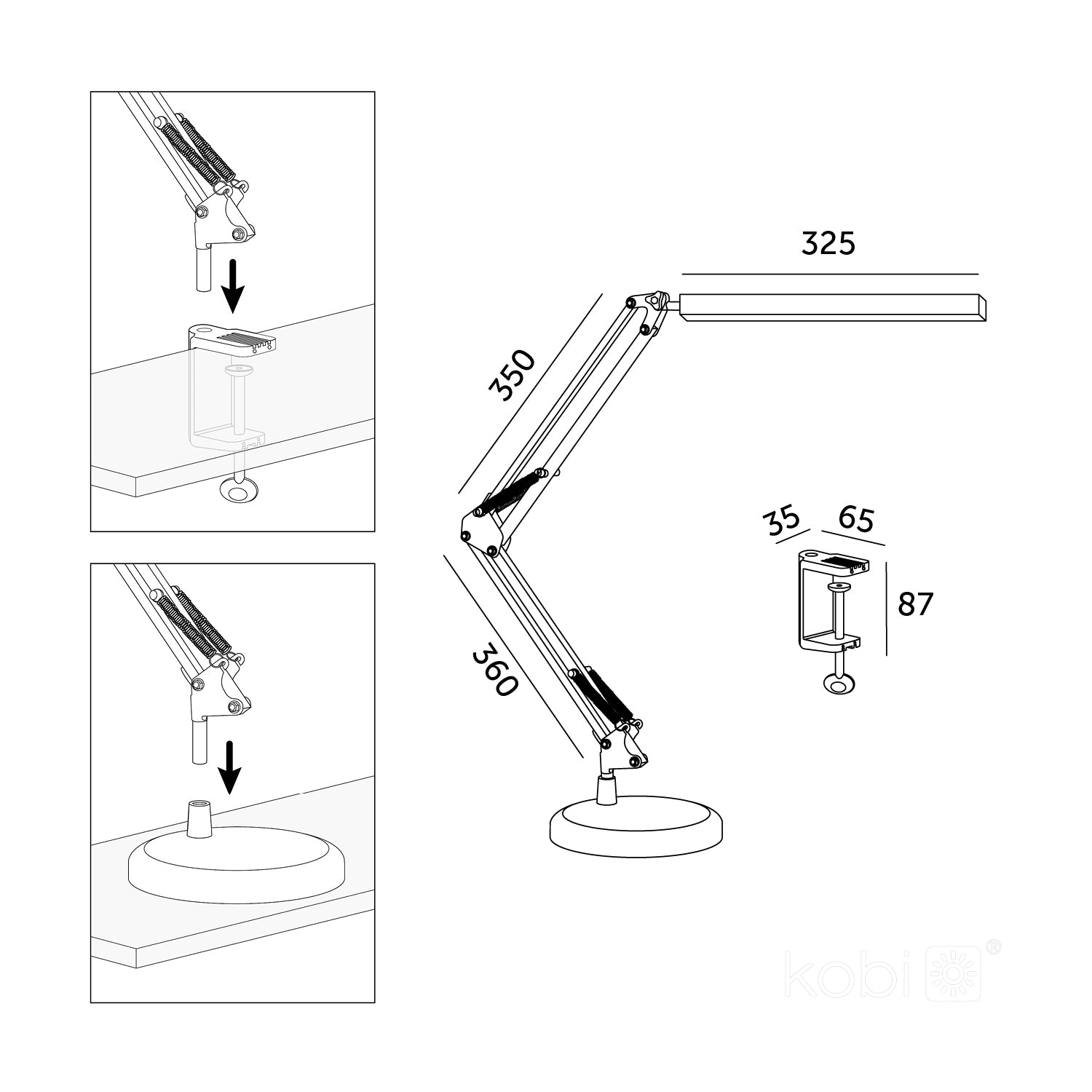 Desk lamp LED TENUIX 14W 3CCT white LED2B