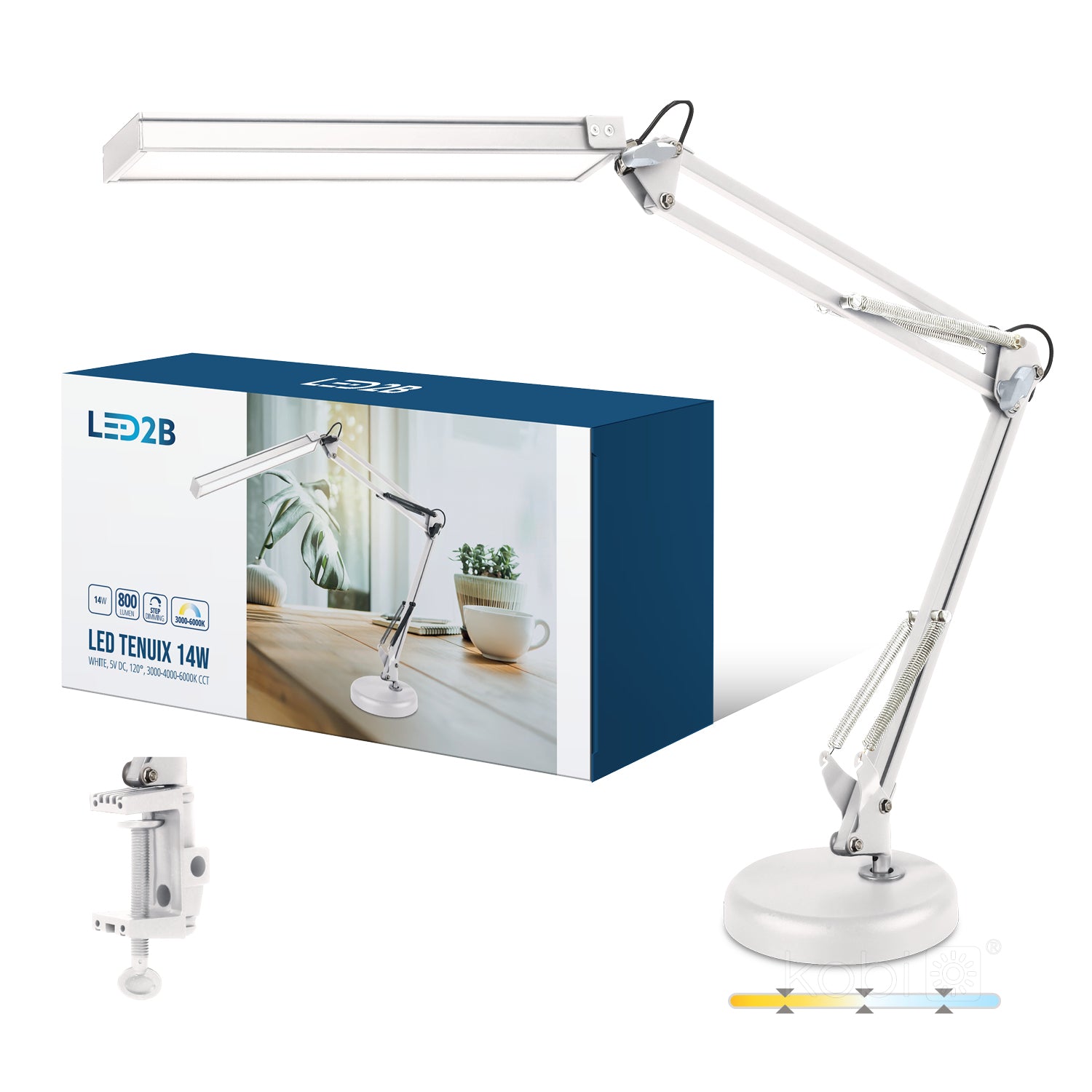 Desk lamp LED TENUIX 14W 3CCT white LED2B