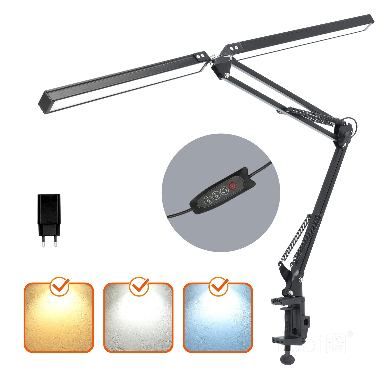 Desk lamp LED TENUIX DUO 14W 3CCT black LED2B
