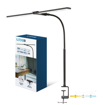 Desk lamp LED TENUIX DUO 2 14W CCT black LED2B