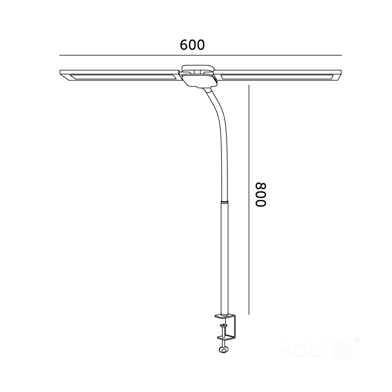 Desk lamp LED TENUIX DUO 2 14W CCT black LED2B