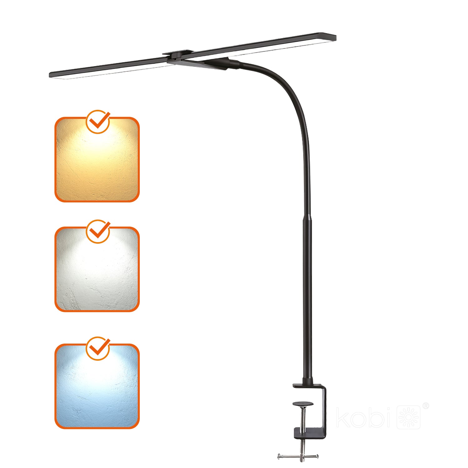 Desk lamp LED TENUIX DUO 2 14W CCT black LED2B