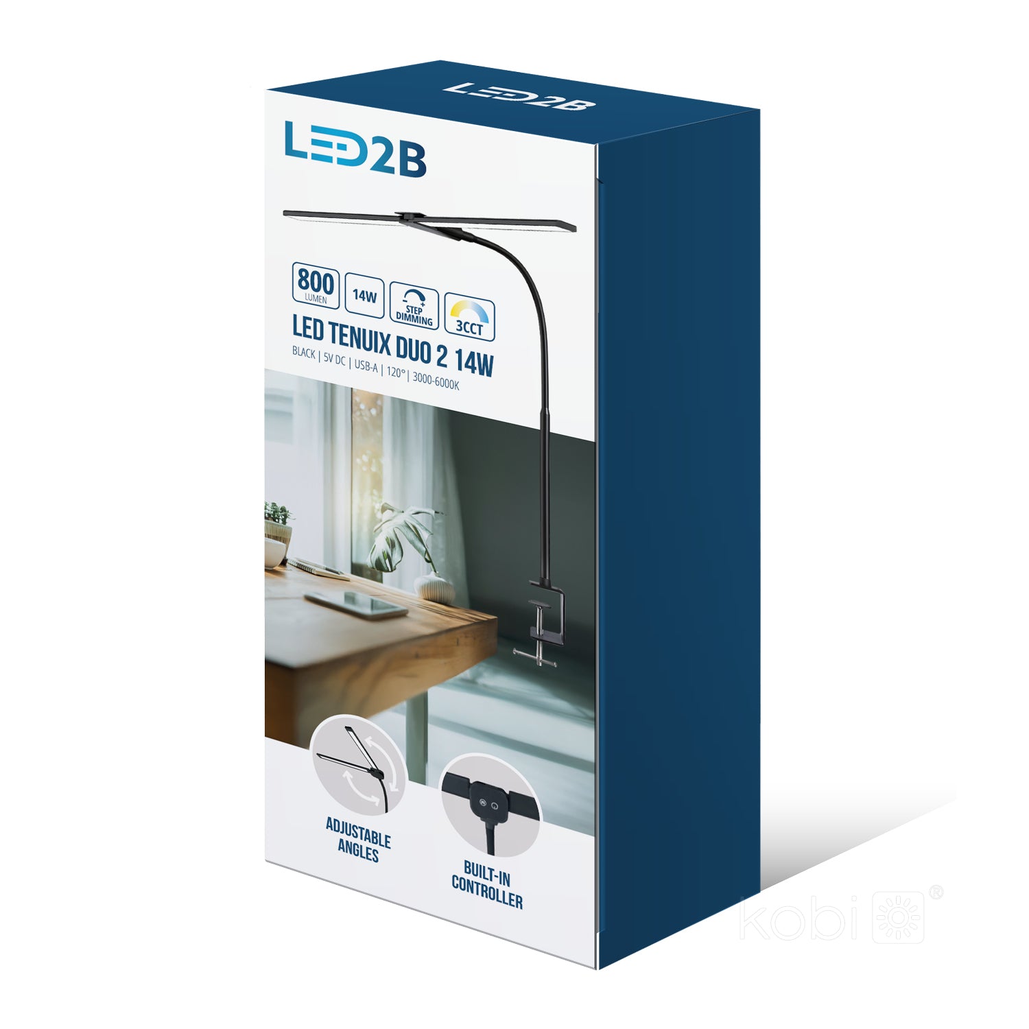 Desk lamp LED TENUIX DUO 2 14W CCT black LED2B