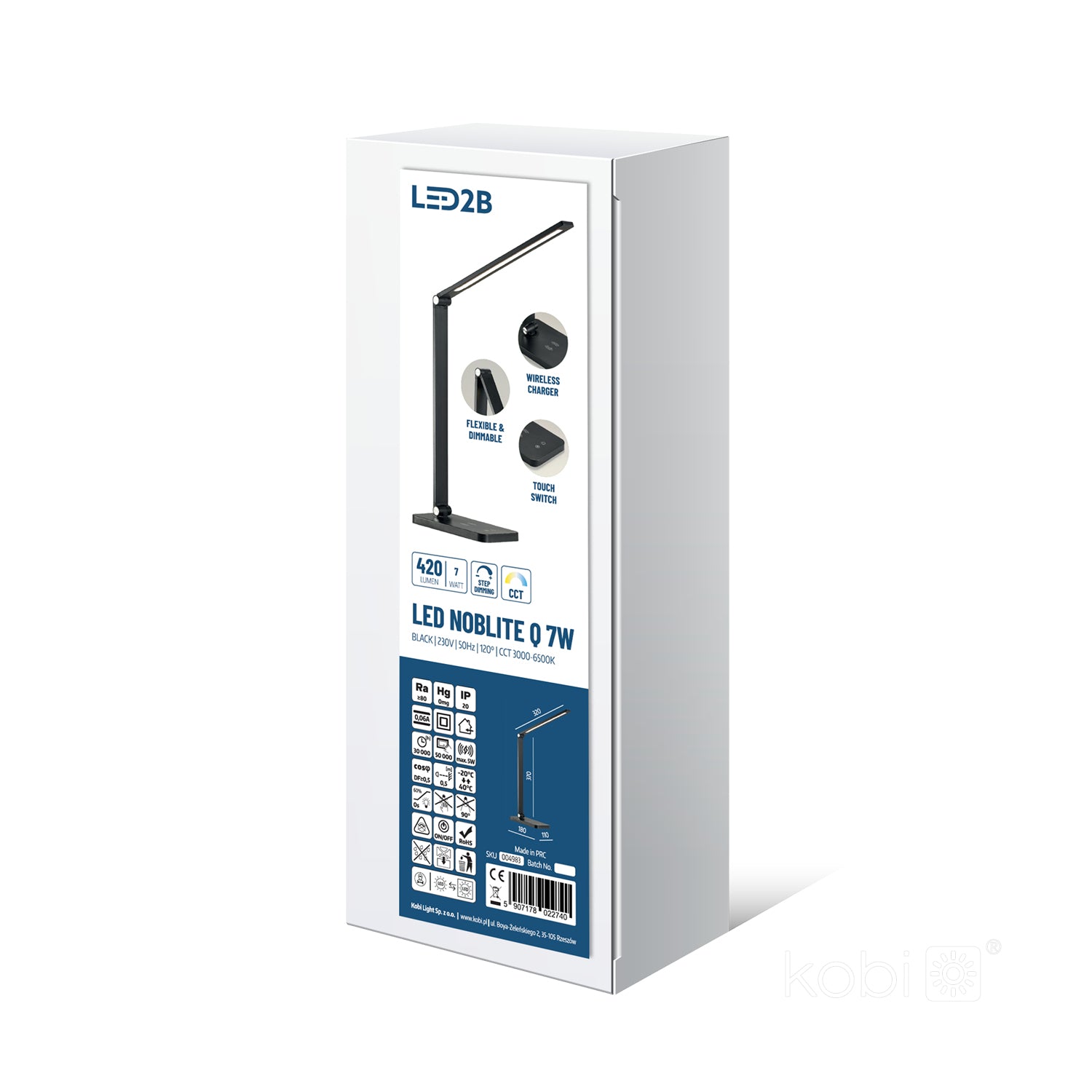 Desk lamp NOBLITE Q 7W CCT black LED2B