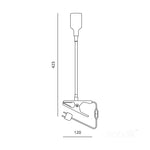 Desk lamp KOBI PLANTY CLIP W 1xE27 Black Kobi Design
