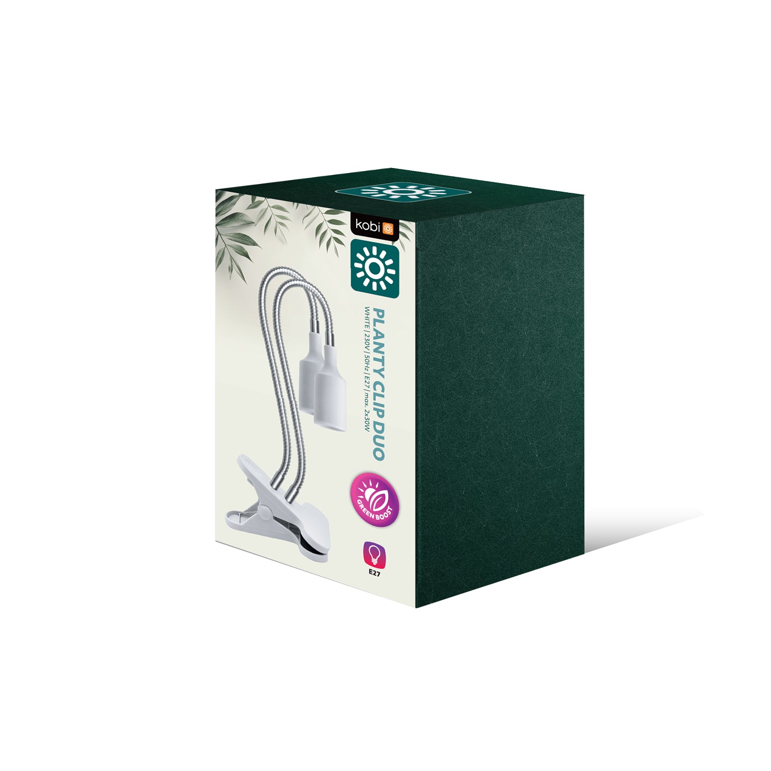 Desk lamp KOBI PLANTY CLIP W DUO 2xE27 White Kobi Design