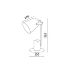 Desk lamp ROLIG 1xE27 White Kobi