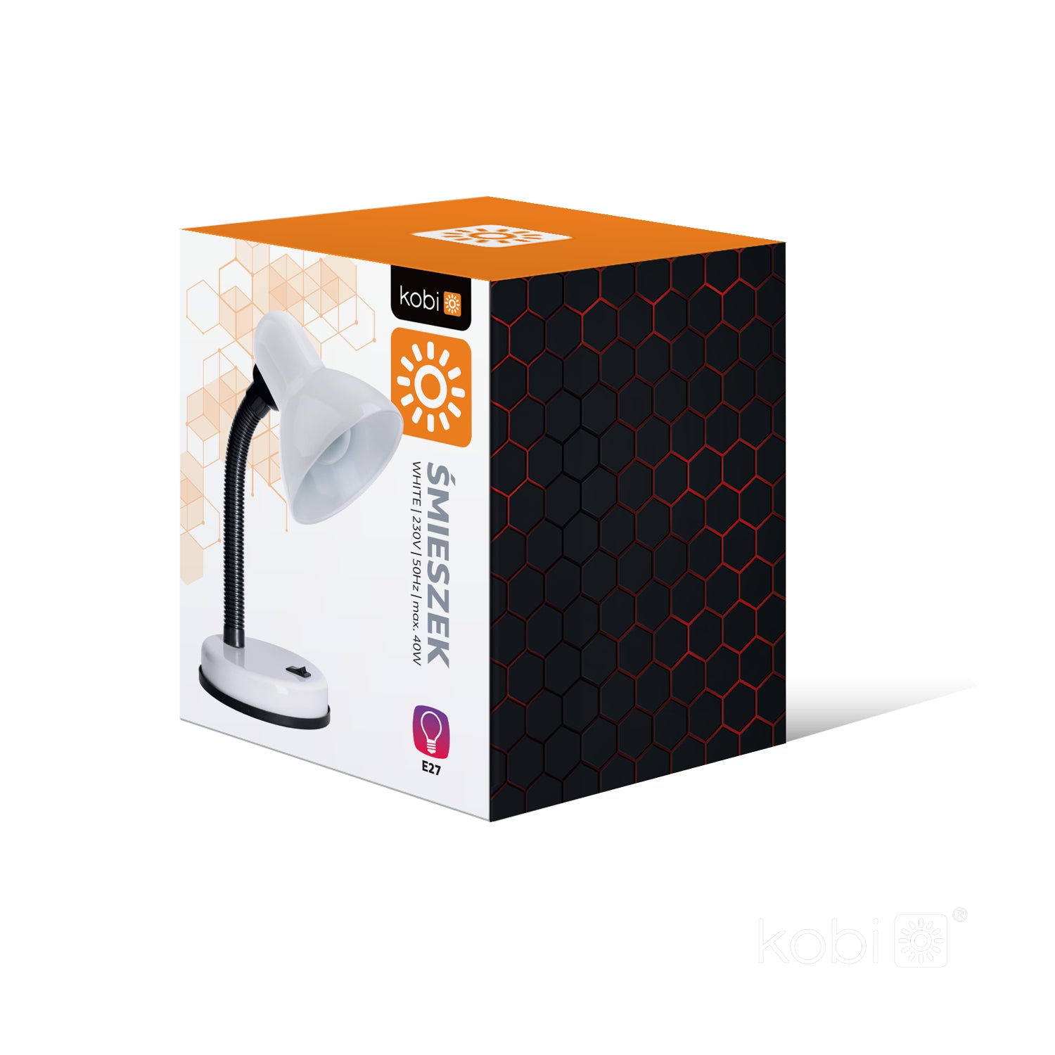Desk lamp ŚMIESZEK 1xE27 White Kobi