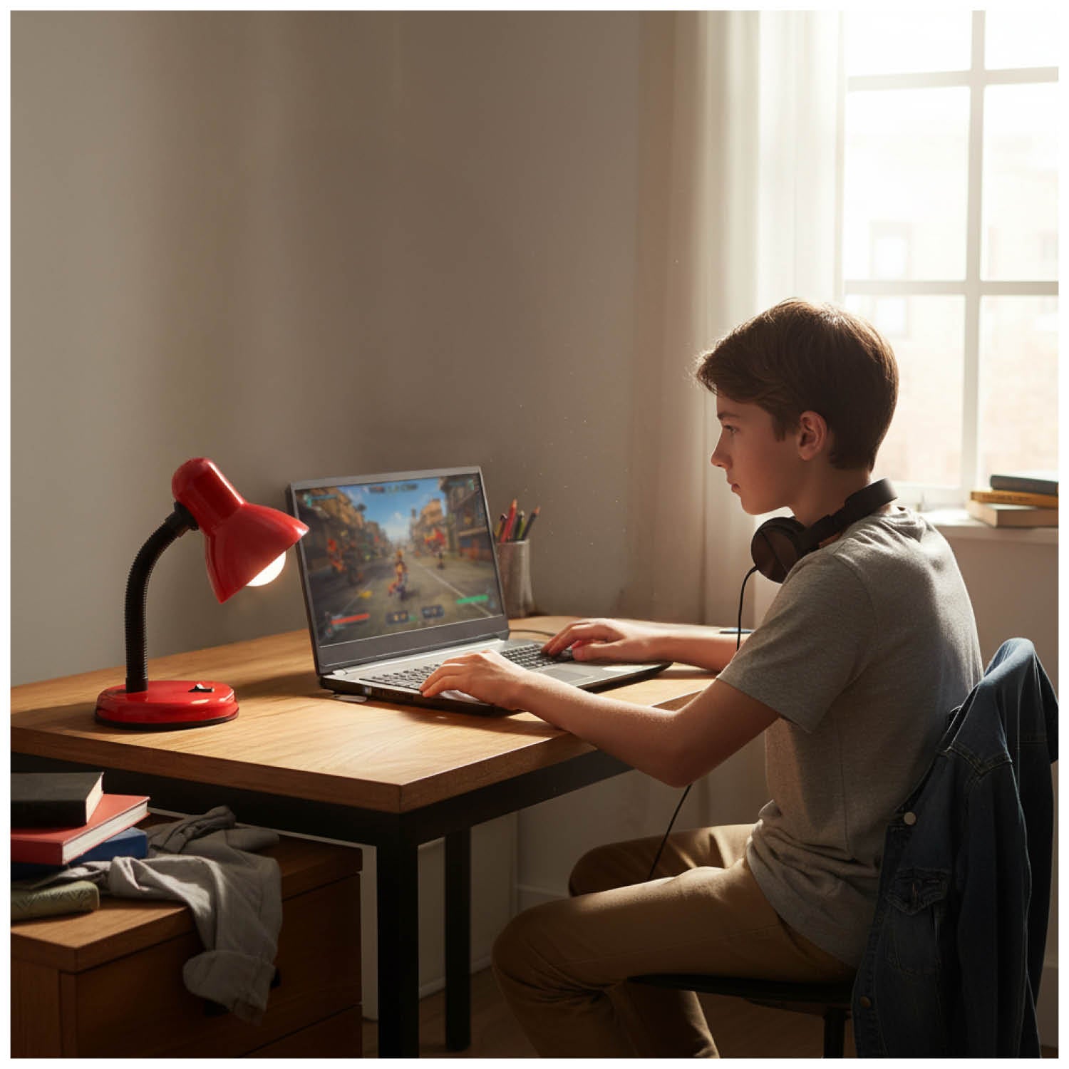Desk lamp ŚMIESZEK 1xE27 Red Kobi
