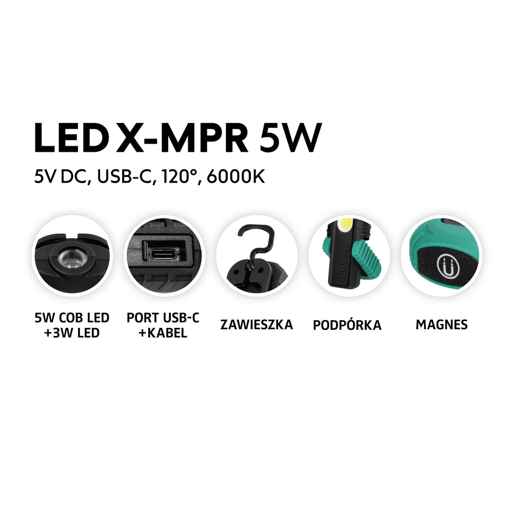 Flashlight LED X-MPR 5W 6000K IP54 LED2B