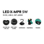 Flashlight LED X-MPR 5W 6000K IP54 LED2B