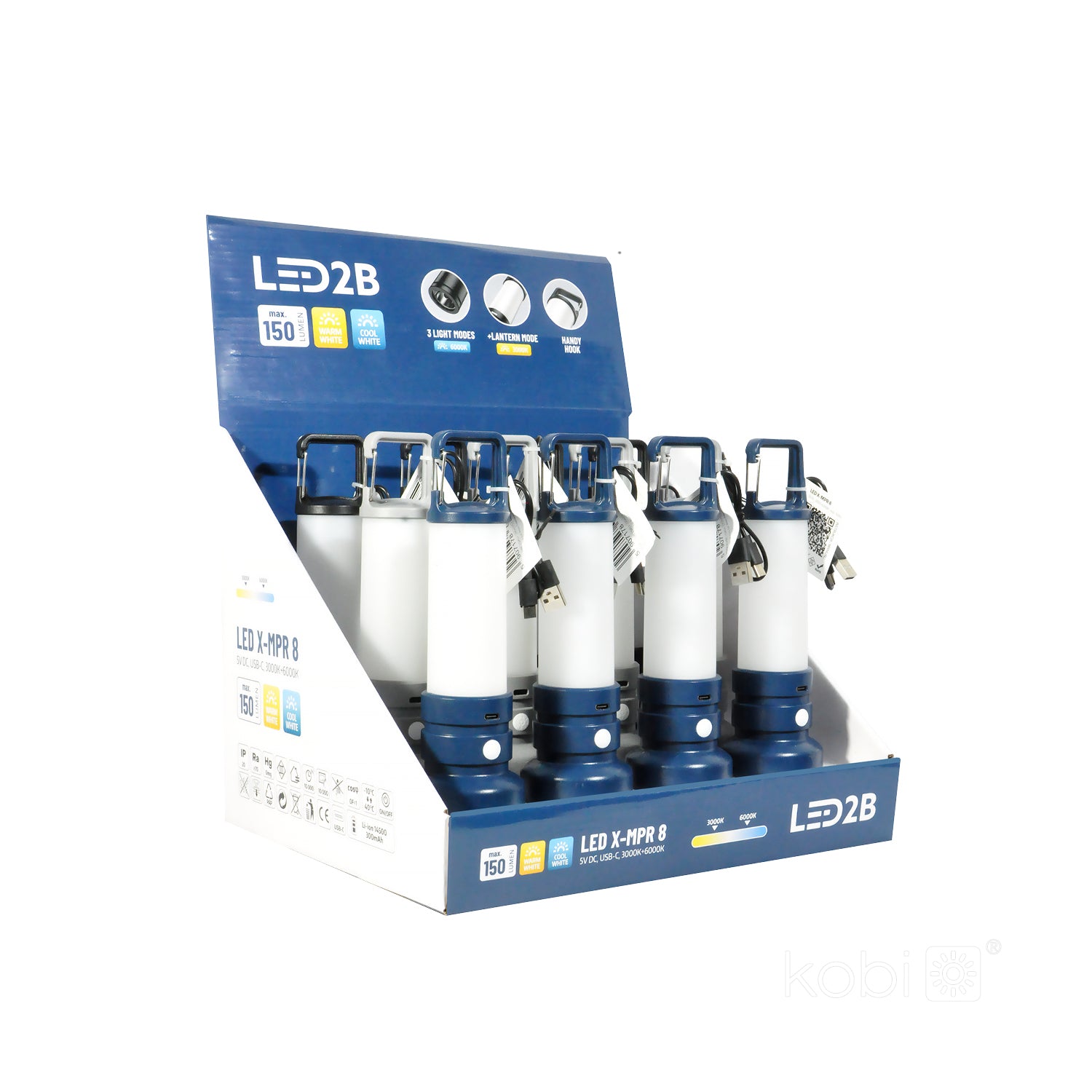 Flashlight LED X-MPR 8 3000K+ 6000K LED2B