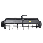 VEVOR Tow Behind Plug Aerator, 48-Inch Tow Behind Lawn Plug Aerator with Universal Hitch, Pull Behind Aerator with Iron Spikes Alternately Arranged, Lawn Aerator Tow Behind for Gardens, Lawns, Farms