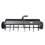 VEVOR Tow Behind Plug Aerator, 48-Inch Tow Behind Lawn Plug Aerator with Universal Hitch, Pull Behind Aerator with Iron Spikes Alternately Arranged, Lawn Aerator Tow Behind for Gardens, Lawns, Farms