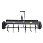 VEVOR Tow Behind Plug Aerator, 40-Inch Tow Behind Lawn Plug Aerator with Universal Hitch, Pull Behind Aerator with Iron Spikes Alternately Arranged, Lawn Aerator Tow Behind for Gardens, Lawns, Farms