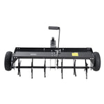 VEVOR Tow Behind Plug Aerator, 40-Inch Tow Behind Lawn Plug Aerator with Universal Hitch, Pull Behind Aerator with Iron Spikes Alternately Arranged, Lawn Aerator Tow Behind for Gardens, Lawns, Farms