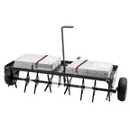 VEVOR Tow Behind Plug Aerator, 48-Inch Tow Behind Lawn Plug Aerator with Universal Hitch, Pull Behind Aerator with Iron Spikes Alternately Arranged, Lawn Aerator Tow Behind for Gardens, Lawns, Farms