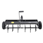 VEVOR Tow Behind Plug Aerator, 40-Inch Tow Behind Lawn Plug Aerator with Universal Hitch, Pull Behind Aerator with Iron Spikes Alternately Arranged, Lawn Aerator Tow Behind for Gardens, Lawns, Farms