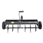 VEVOR Tow Behind Plug Aerator, 40-Inch Tow Behind Lawn Plug Aerator with Universal Hitch, Pull Behind Aerator with Iron Spikes Alternately Arranged, Lawn Aerator Tow Behind for Gardens, Lawns, Farms