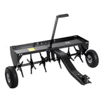 VEVOR Tow Behind Plug Aerator, 40-Inch Tow Behind Lawn Plug Aerator with Universal Hitch, Pull Behind Aerator with Iron Spikes Alternately Arranged, Lawn Aerator Tow Behind for Gardens, Lawns, Farms
