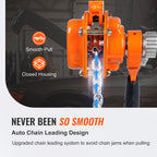 VEVOR Manual Lever Chain Hoist, 1/2 Ton 499.5 kg Capacity 3.05m Come Along, G80 Galvanized Carbon Steel with Weston Double-Pawl Brake, Auto Chain Leading & 360° Rotation Hook, for Garage Factory Dock