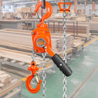 VEVOR Manual Lever Chain Hoist, 1/2 Ton 499.5 kg Capacity 3.05m Come Along, G80 Galvanized Carbon Steel with Weston Double-Pawl Brake, Auto Chain Leading & 360° Rotation Hook, for Garage Factory Dock