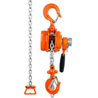 VEVOR Manual Lever Chain Hoist, 1/2 Ton 499.5 kg Capacity 3.05m Come Along, G80 Galvanized Carbon Steel with Weston Double-Pawl Brake, Auto Chain Leading & 360° Rotation Hook, for Garage Factory Dock