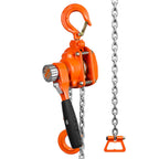 VEVOR Manual Lever Chain Hoist, 1/4 Ton 550 lbs Capacity 1.5m Come Along, G80 Galvanized Carbon Steel with Weston Double-Pawl Brake, Auto Chain Leading & 360° Rotation Hook, for Garage Factory Dock