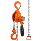 VEVOR Manual Lever Chain Hoist, 1/4 Ton 550 lbs Capacity 1.5m Come Along, G80 Galvanized Carbon Steel with Weston Double-Pawl Brake, Auto Chain Leading & 360° Rotation Hook, for Garage Factory Dock