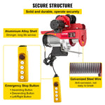 VEVOR Electric Wire Rope Hoist with Trolley, Electric Wire Rope Hoist with Trolley Remote Control Industry 1000KG/2200LBS Capacity