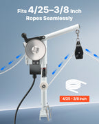 VEVOR Line Hauler Pot Puller, 12V DC 1200W, Line Hauler Winch Holds 90 kg Lift Capacity, Line Speed of 35 m/min, 360° Rotation & Corrosion-Resistant, Crab Pot Puller for Crab, Shrimp, Lobster Traps