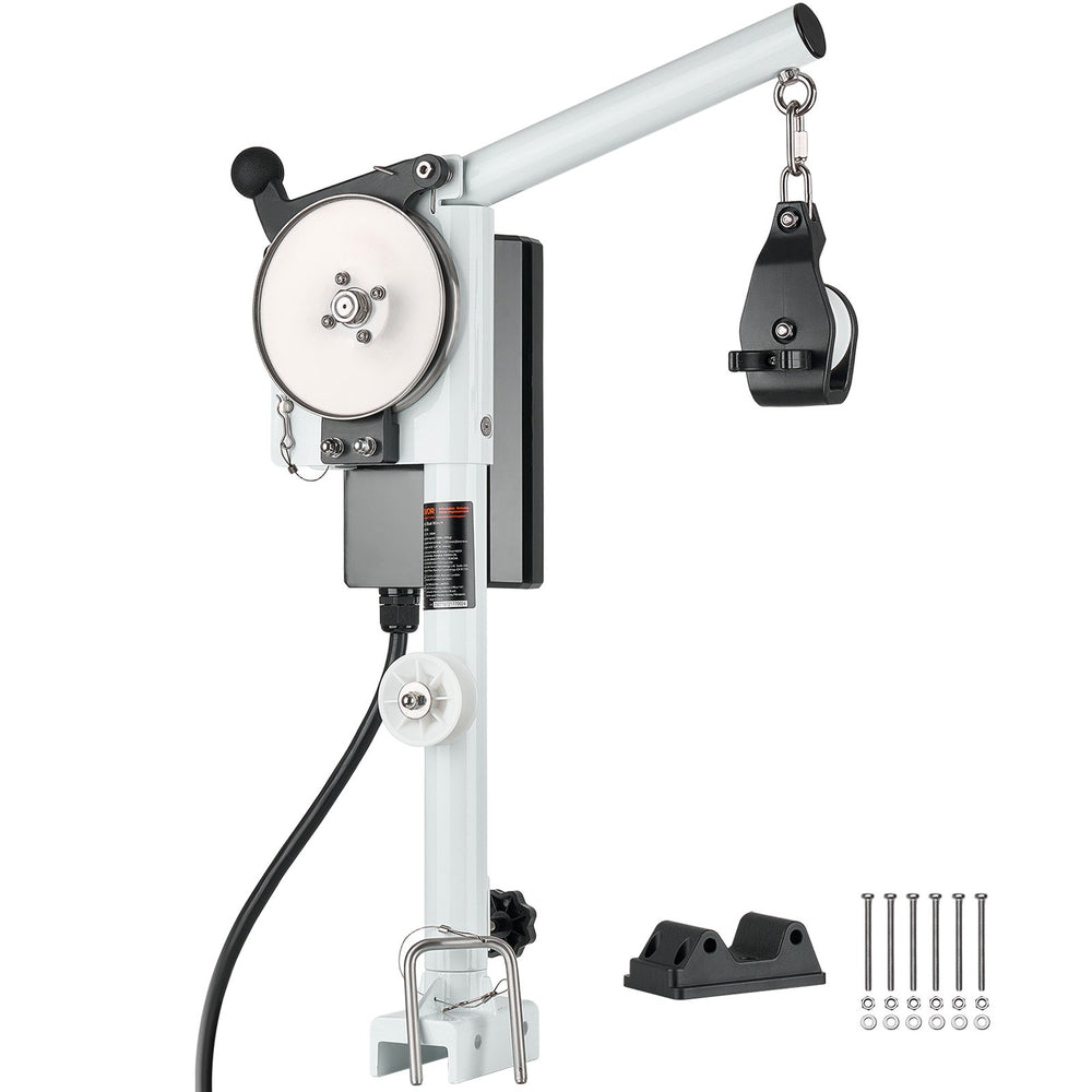 VEVOR Line Hauler Pot Puller, 12V DC 1200W, Line Hauler Winch Holds 90 kg Lift Capacity, Line Speed of 35 m/min, 360° Rotation & Corrosion-Resistant, Crab Pot Puller for Crab, Shrimp, Lobster Traps