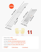 VEVOR Aluminum Ramps, 2000 lbs, 2Pcs Heavy-duty Ramps with Wider Ramp Surface, Universal Stable Loading Ramp with Handles, Fit for ATV, UTV, Motorcycle, Electric Bicycle, etc.
