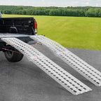 VEVOR Aluminum Ramps, 2000 lbs, 2Pcs Heavy-duty Ramps with Wider Ramp Surface, Universal Stable Loading Ramp with Handles, Fit for ATV, UTV, Motorcycle, Electric Bicycle, etc.